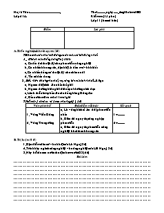 Kiểm tra (15 phút) Lớp 11 môn Địa lý (ban cơ bản)