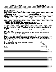 Kiểm tra 45 phút Vật lý 10 - Trường THPT Nam Trực