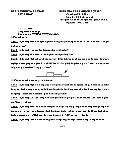 Kiểm tra chất lượng học kỳ I năm học: 2012 - 2013 môn: Vật lý 10 - Đề 8