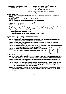 Kiểm tra chất lượng học kỳ I năm học: 2012 - 2013 môn: Vật lý 10 - Đề 30