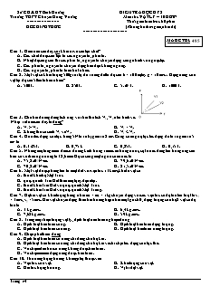 Kiểm tra học kỳ 2 môn thi: Vật Lý - Đề 485
