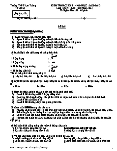 Kiểm tra học kỳ II - Năm học : 2009-2010 môn : Vật lý - lớp : 10 ( nâng cao ) thời gian làm bài : 45 phút