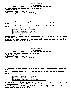 Kiểm tra: Vật lí 10