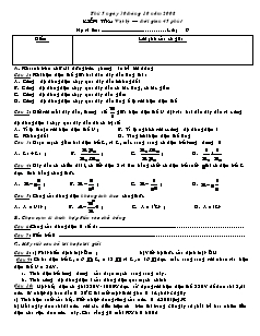 Kiểm tra: Vật lý – Thời gian 45 phút