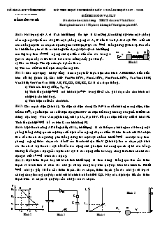 Kỳ thi học sinh giỏi lớp 12 năm học 2007 - 2008 đề thi môn: Vật lý thời gian làm bài: 180 phút, không kể thời gian phát đề