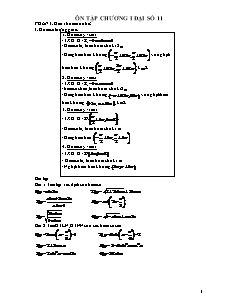 Ôn tập chương I - Đại số 11