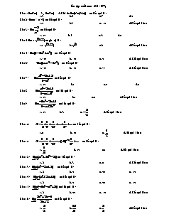 Ôn tập cuối năm (Đại số, giải tích)