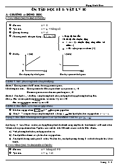 Ôn tập học kì 1 - Vật lý 10 - Dặng Minh Huế