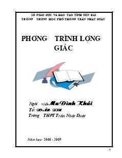 Phương trình lượng giác