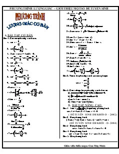 Phương trình lượng giác