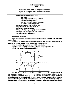 Thí nghiệm môn Vật lý - Xác định điện trở và điện dung bằng mạch dao động tích phóng đèn nêon