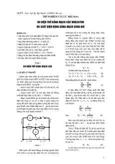 Thí nghiệm Vật lý bke - 020a đo điện trở bằng mạch cầu wheaston đo suất điện động bằng mạch xung đối