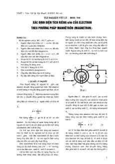 Thí nghiệm vật lý bke - 100 xác định điện tích riêng e/mcủa electron theo phương pháp manhêtrôn (magnetron)