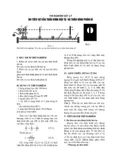 Thí nghiệm vật lý đo tiêu cự của thấu kính hội tụ và thấu kính phân kì