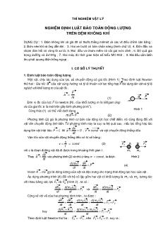 Thí nghiệm vật lý nghiệm định luật bảo toàn động lượng trên đệm không khí
