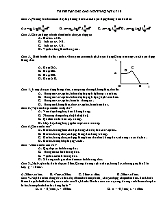 Tuyển tập các câu hỏi trắc nghiệm khách quan Vật lý 10
