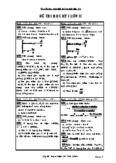 Tuyển tập các đề thi học kỳ lớp 11 môn Toán
