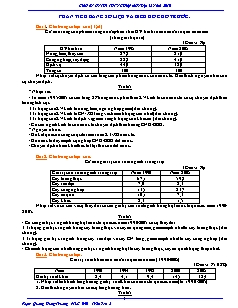 Giáo án ôn thi tốt nghiệp môn Địa lí năm 2010 - Phân tích bảng số liệu và biểu đồ cho trước